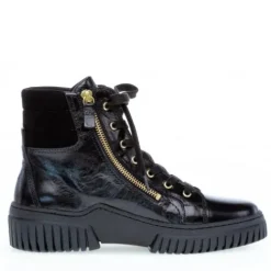 Gabor støvle med to guld lynlåse^Dame Udsalg|Støvler