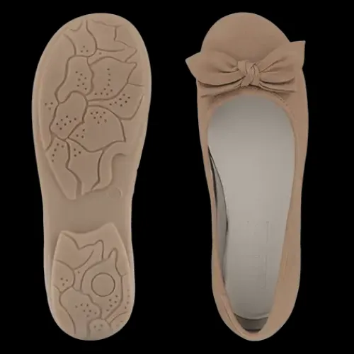 Green Comfort Vela Bow Ballerina sko^Dame Udsalg|Sko