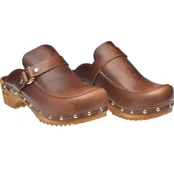 Sanita Wood-Lillen træsko^Dame Udsalg|Træsko